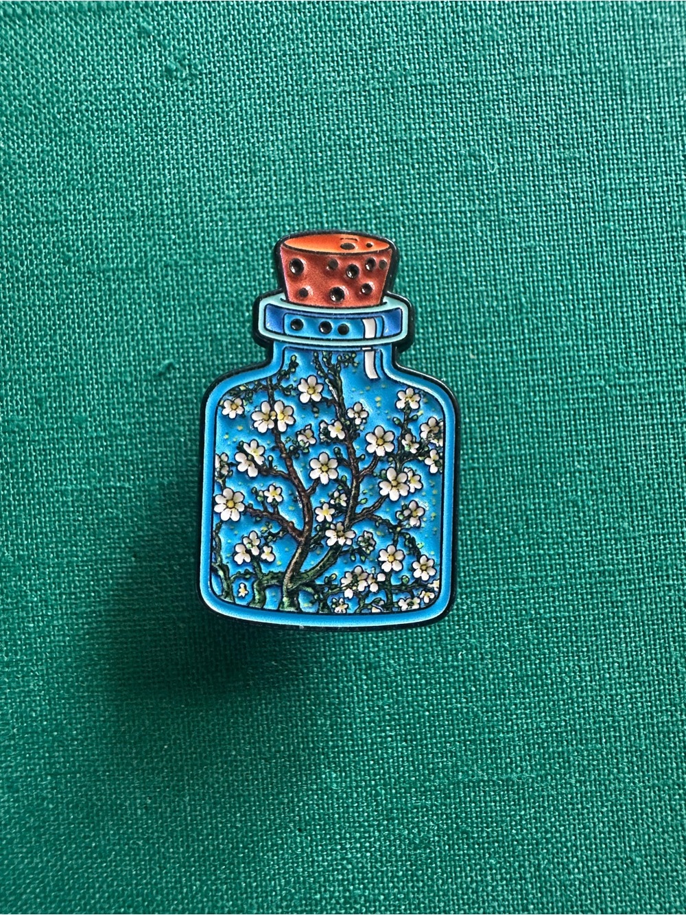 Almond Blossom Bottle Enamel Pin